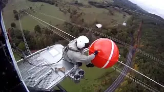 Installing Marker Ball Airplane Warning FAA