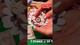 Paper Flowers Tutorial, No Dies, Free Process Steps, #shorts