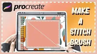 MAKE A PROCREATE BRUSH LOOK LIKE STITCHES | STITCH PROCREATE BRUSH | PROCREATE 5X