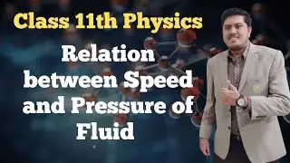 Relation between speed and pressure of fluid class 11 physics