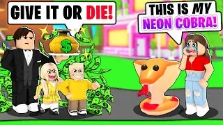 These *RICH TWINS* Tried To Buy Our NEON COBRA! (Roblox Adopt Me)