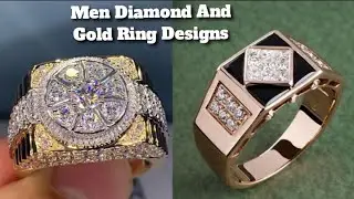 Men Diamond And Gold Ring Designs| Engagement Ring Designs | Nikkah Ring Designs for Men