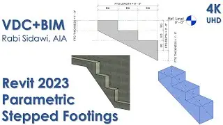 Revit 2023 Parametric Stepped Footing