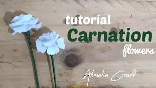 CARA MEMBUAT BUNGA ANYELIR DARI KAIN FLANEL / FELT CARNATION FLOWERS TUTORIAL /DIY FELT FLOWERS