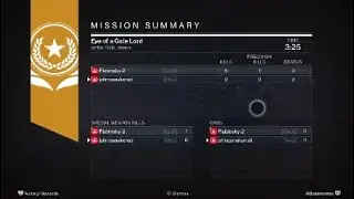 Destiny - Eye of a Gatelord (No Sparrow Mission ) Duo World Record (