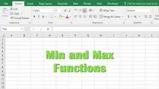 How to use MIN and MAX function in excel