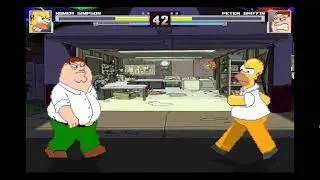 MUGEN Fight - Homer Simpson vs. Peter Griffin