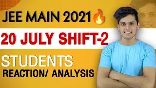 Jee main 20july shift 2| Students reaction| kitne marks pr 99 percentile?🤯