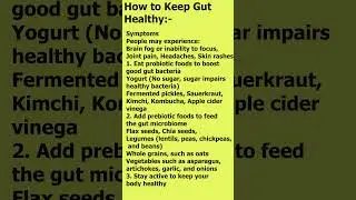 How to Keep Gut Healthy