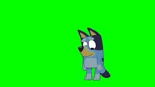 Bluey Heeler Acting Howl Green Screen | Bluey Cubby