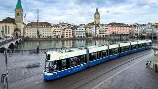 Trams in Zurich, Switzerland 🇨🇭 | 2024