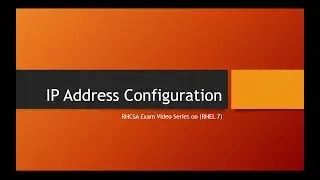 IP Address configuration in rhel 7 in Hindi