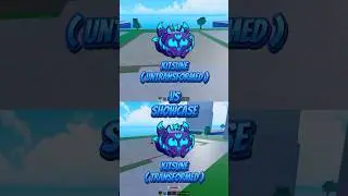 Kitsune Untransformed vs Kitsune Transformed #roblox #bloxfruits #bloxfruit #dispecs