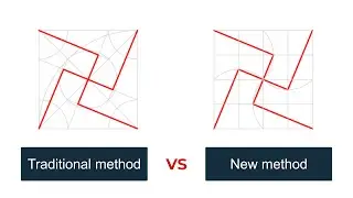 Traditional method VS New method to draw Islamic motif