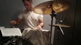 Jazz drumming on a backing track