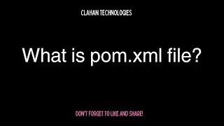 What is pom.xml file?