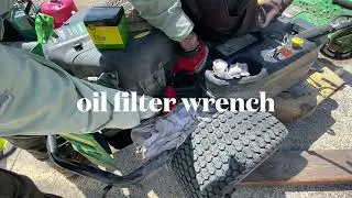 How to Change oil in riding mower // Basic Components and Special TOOL #johndeere #tractor #diy