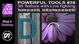 3D texture with live lighting Affinity Photo tutorial on iPad and desktop.