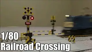 踏切　自動踏切 HOゲージ 電車【鉄道模型】　HO scale Model Railroad Crossing