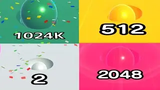 Ball Run Infinity - Ball Run 2048 Max Level Up to 1028k, 2048k, 2k, 512k