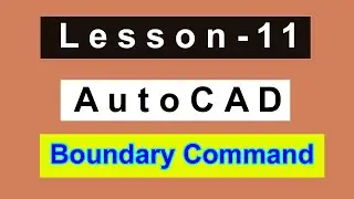 #11 Boundary Command In AutoCAD | SparkCAD Mechanical