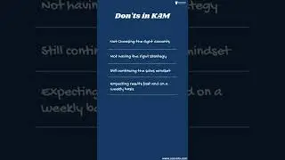 Don'ts In KAM