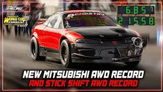 Red Demon 6.85 @215mph New Mitsubishi AWD Record and Stick Shift AWD Record  