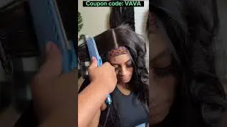 🌸2x6 Kim K Lace Closure Install Tutorial! Sew-in Straight Hair w/Leave Out Ft.#elfinhair #viral