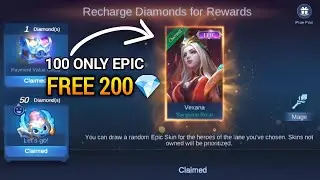 This is how to Get an Epic skin for 100 diamonds to recharge to the Next Level