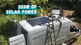 Ep.4 Van Build Series | How to install a solar panel - Mercedes Sprinter