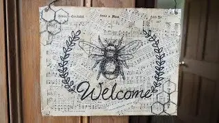 Bee Inspired Welcome Plaque