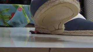 BBW LIZZIE IN WEDGES Vs METAL CAR 2