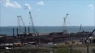 Строительство Керченского моста (сентябрь, 2016).