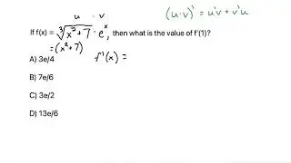 Calculus: If f(x) = cuberoot(x^2+7)*e^x, then what is f'(1)?