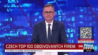 24. ročník žebříčku obdivovaných firem 2023 - reportáž CNN Prima News