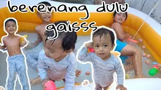 BERENANG DIKOLAM KARET | berenang sepuasnya di rumah
