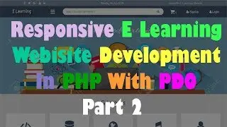 Responsive E Learning WebSite Development In PHP With PDO Part 2 Overview Admin Side