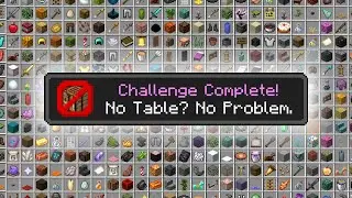 Obtaining Every Minecraft Item with No Crafting Table