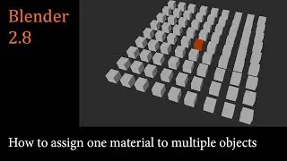 Blender 2.8: How to assign one material to multiple objects