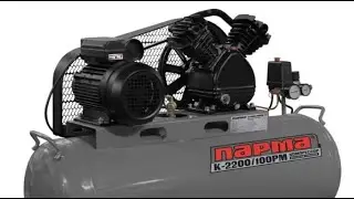 Компрессор ременной двухцилиндровый Парма K-2200/100РМ Надежный тихий компрессор