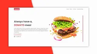 Zomato Landing Page with HTML & CSS | Zomato UI | Landing Page
