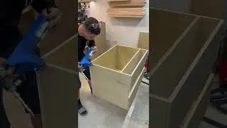 Easy button for cabinet building! #woodworking #woodwork #diy #build #design #cabinet