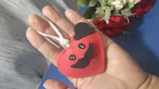 Chaveiro CORAÇÃO 3D em eva, lembrancinha dia dos pais