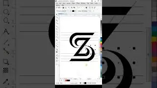 Letter SZ Logo Design in Coreldraw #shortvideo #shorts #letterslogo