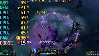 Intel Celeron N3450 \ Intel HD Graphics 500 \ 8GB RAM \ Dota 2 \ low settings @720p