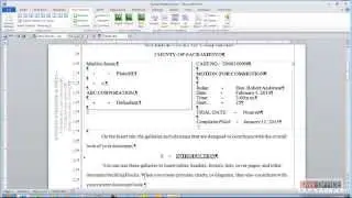 Align text lines with pleading paper numbers - Kwik Docs CA 28 line pleading