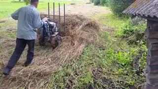 🔥Волокуша сенотолкатель-транспортёр для мотоблока.