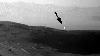 NASA's Curiosity Rover Sees A Plane Shaped Object Seems To Be Moving Rightward On Mars' Surface