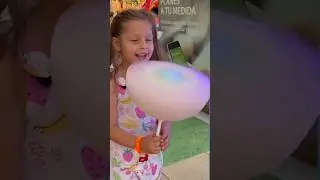 Сахарная вата, автомат делает сладкую вату! 