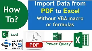 How to Import Data From PDF To Microsoft Excel | Learn In 5 Minutes
